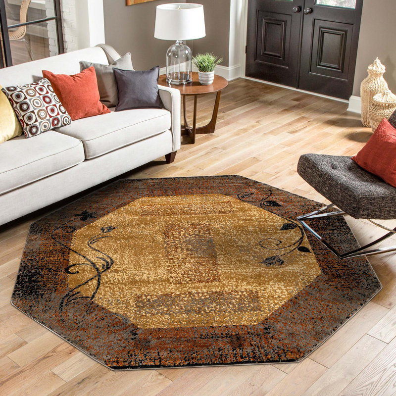 Arabica Indoor Rug, Octagon 6'