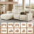 Libbna 115.7" Italian Design Linen Upholstered Sofa-120841847