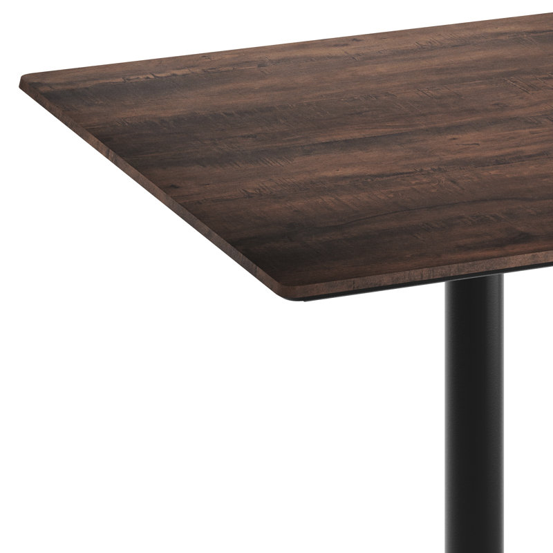 Plateau de table carré 36 po, Brun