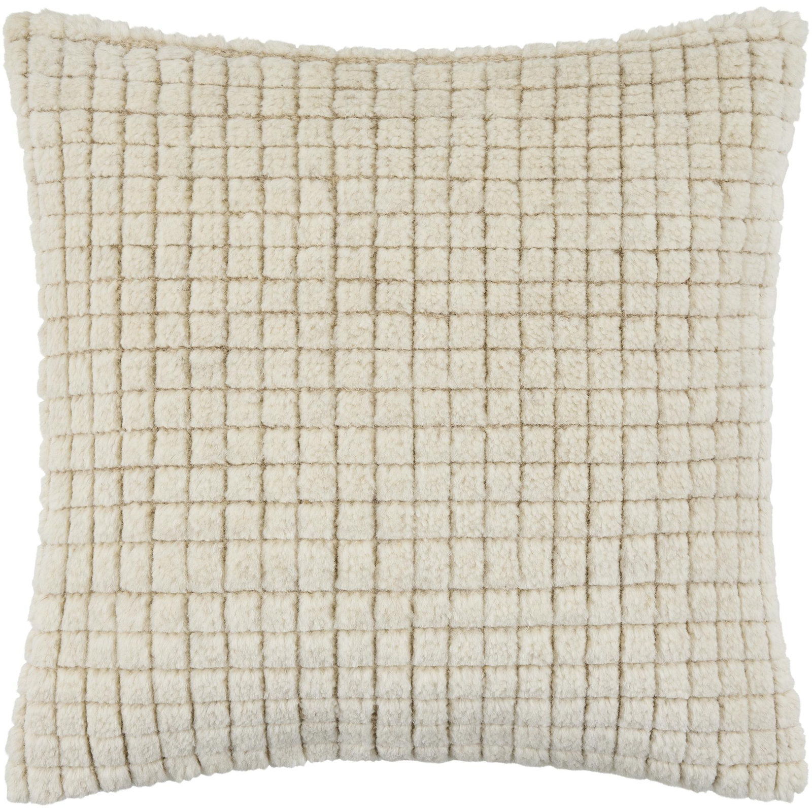 Novoli Accent Pillow, Beige, Pillow Cover Only - No Insert, Square 22"