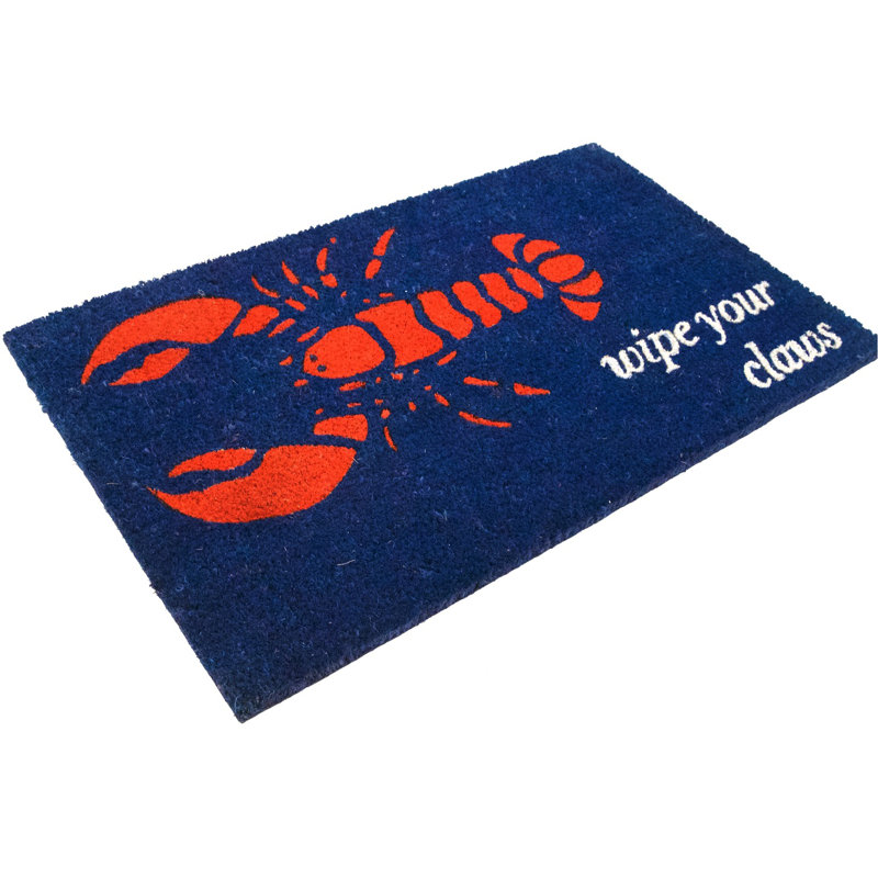 Homard 30 po x 18 po tapis de porte extérieur antidérapant