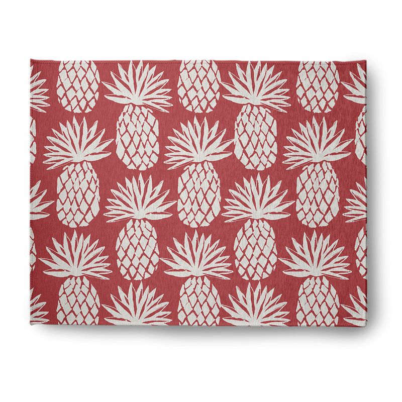 Tapis tissé à plat rouge Focus, Rectangle 8 pi x 10 pi