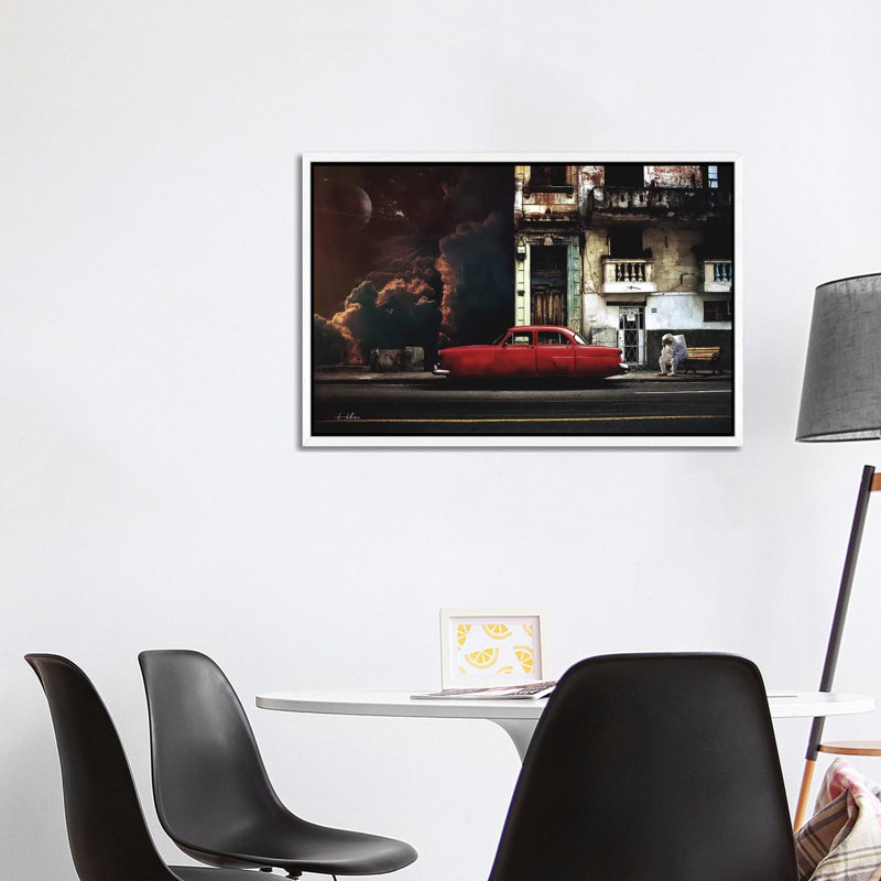 Gas by Rob Hakemo - Print on Canvas, 101.6 cm H x 66.04 cm W, White Framed