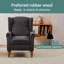 Ensemble de table basse et de chaises d'appoint de style rétro de luxe, une chaise de lecture à haut dossier et une table basse en bois massif-130184065