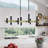 8 Light Black Extra Large Linear Chandelier With Brushed Nickel Accents-726750127