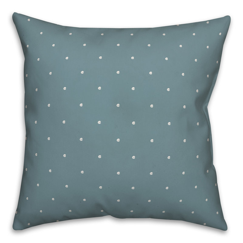 Polka Dots Reversible Throw Pillow, 20" x 20", Blue/White Polka Dots 2