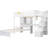 White Twin Over Loft Bed With Desk, Shelf And Staircase Assembly Storage, Desk In Theme-746326429
