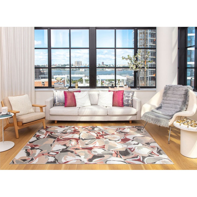 Vera Abstract Bright Idea Area Rug, Rectangle 2' x 4'