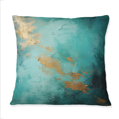 Coussin Turquoise Tranquility VI - Abstract Landscape