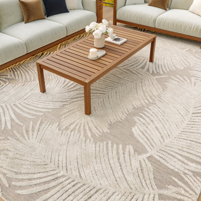 Nourison Suncoast 7'10" x 9'10" Beige Tropical Rug