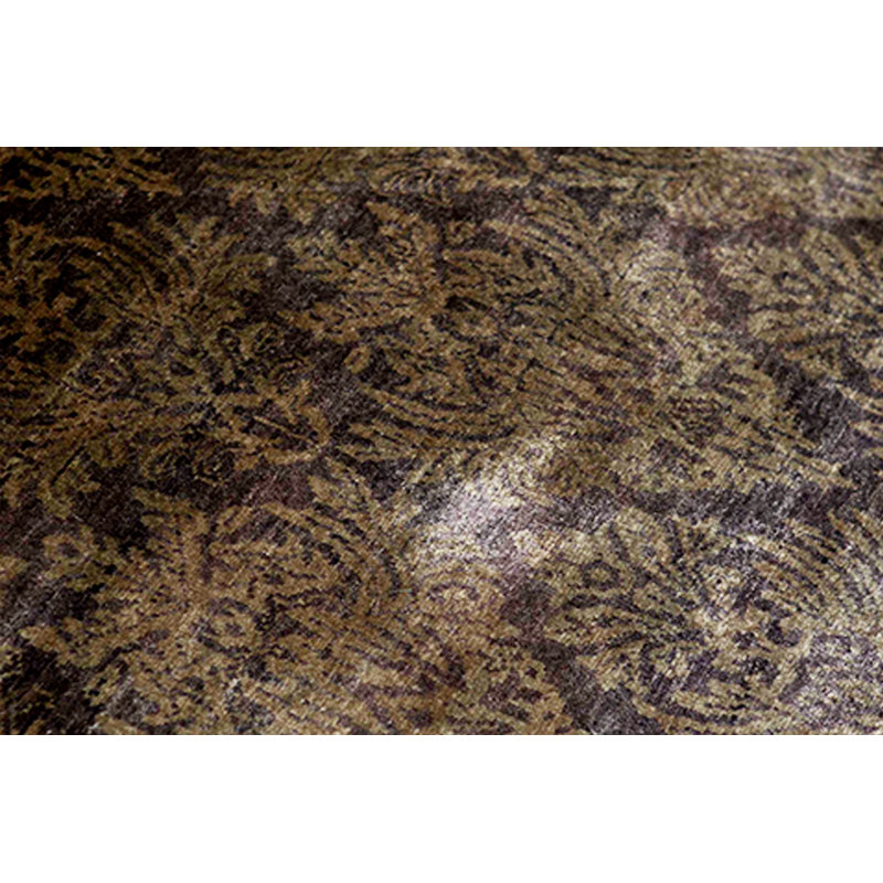 Ikat Area Rug in Aubergine/Brown