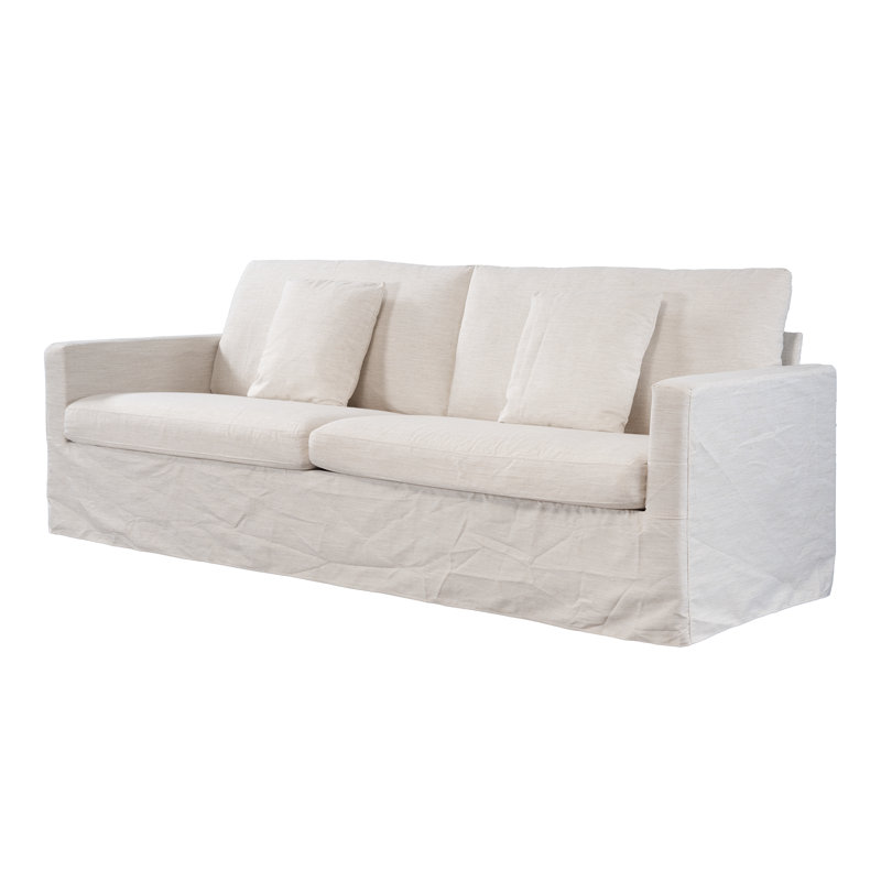 Canapé moderne de 93 po Aqua Aqua, Beige