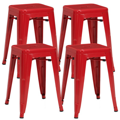 Tabouret court de 18 po en métal