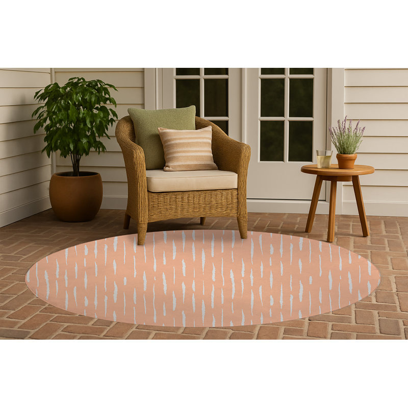 Tapis d'extérieur antidérapant Lak, Rond 5 pi