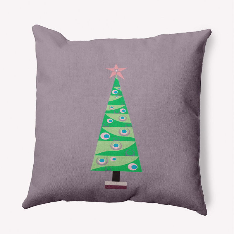Outdoor Reversible Throw Pillow, Mauve, Carré, 18 po x 18 po