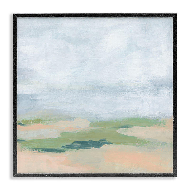 Paysage abstrait, art de la giclée encadrée par June Erica Vess, Giclée encadrée noir minuit, H 12 po x l 12 po x P 1,5 po