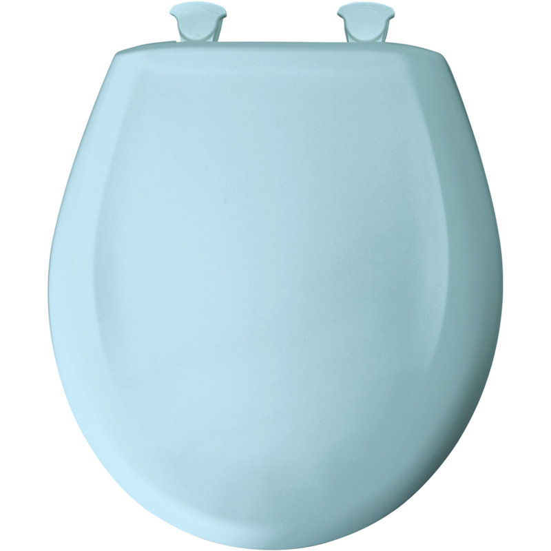 Siège de toilette rond, Bleu de Dresde