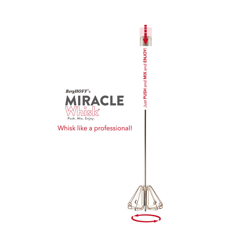 12-inch Stainless Steel Miracle Whisk with Black Handle