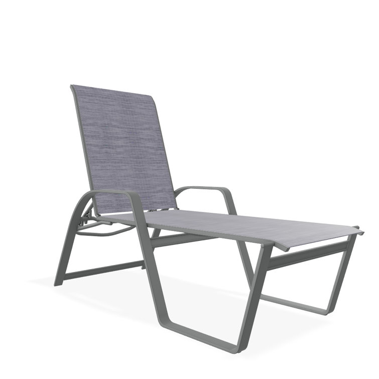 Holna Outdoor Rust-Resistant Metal Chaise Lounge