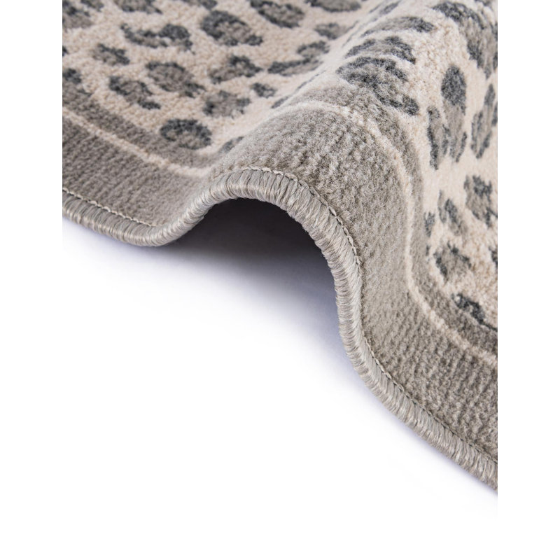 Tapis Pardus Teonni, Grey, Tapis de couloir 2 pi 7 po x 12 pi
