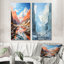 Winter Glacier Landscape In Canada - Ensemble de 2 pièces d'art mural Glacier