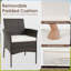 Maxcine Metal Outdoor Dining Armchair with Cushions