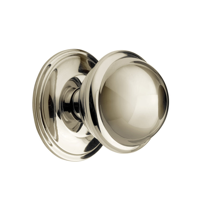 Poignée ronde Rocher, Nickel poli, H 1,26 po x l 1,25 po x P 1,25 po