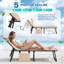 Chaise longue d'extérieur pliable à hauteur ajustable avec matelas, adaptée à la plage, à la pelouse et à la piscine-1147183307
