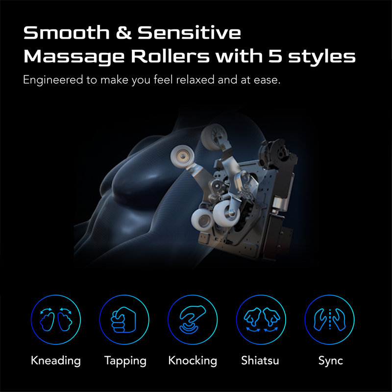 Theramedic 2D Massage Chair with Heated Rollers in Beige Faux Leather