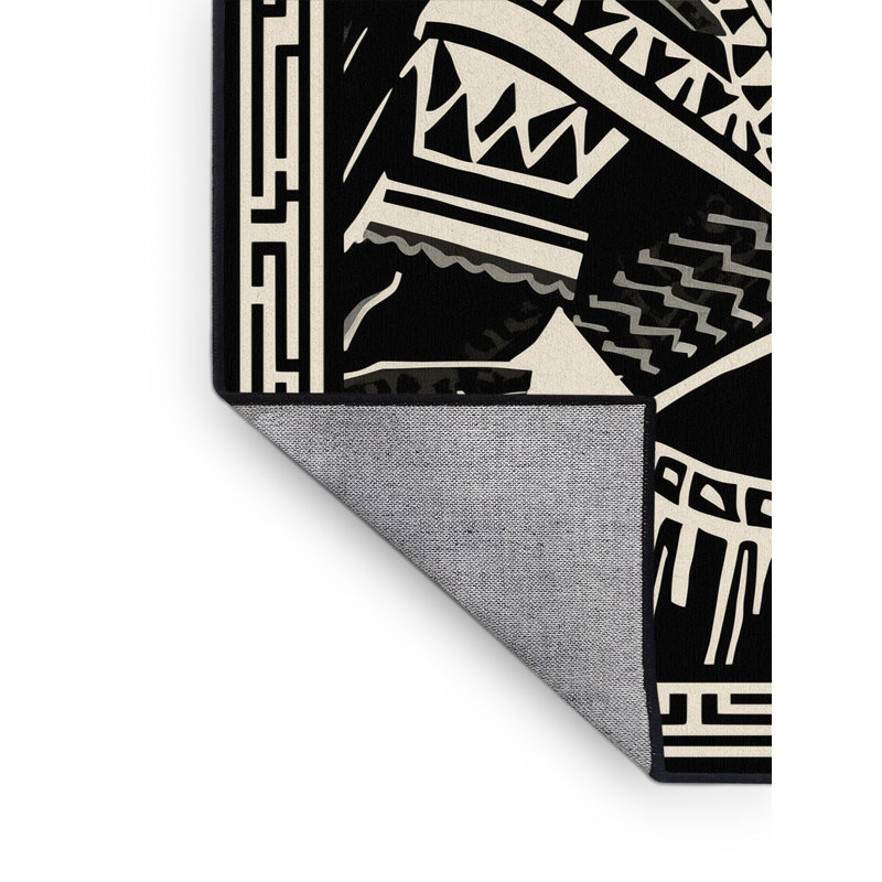 Tapis lavable à la machine Bedford Aztec Eagle Warrior Global, 5 x 8