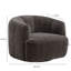 Fauteuil d'appoint pivotant en chenille recyclé gris tempête Jasmine-125328382