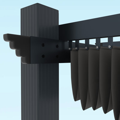 Pergola en aluminium avec auvent