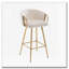 Tabourets de bar, avec repose-pieds chromé et base en velours + tabouret de bar simple Golden Leg-59854517