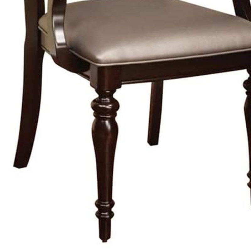 Fauteuil en simili cuir brun Anlin