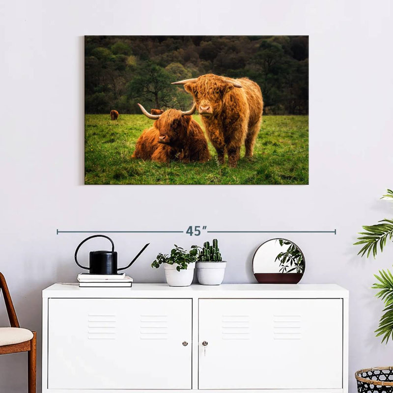 Brampt Highland Cow Friends, H 24 po x l 36 po