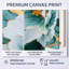 Radiant Symphony of Peony on Emerald I - Floral Wall Decor, Modern Floral, art mural 2 pièces-361970177-361970184