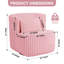 Fauteuil baquet pivotant à 360 ° en velours avec coussin-1332138728