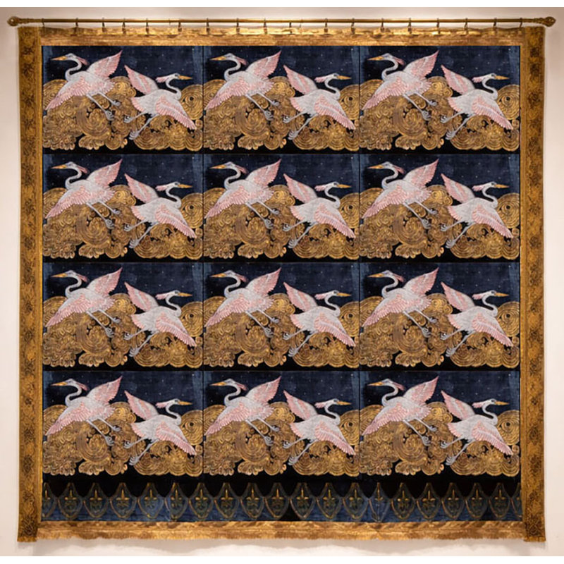 Heron Velvet Throw