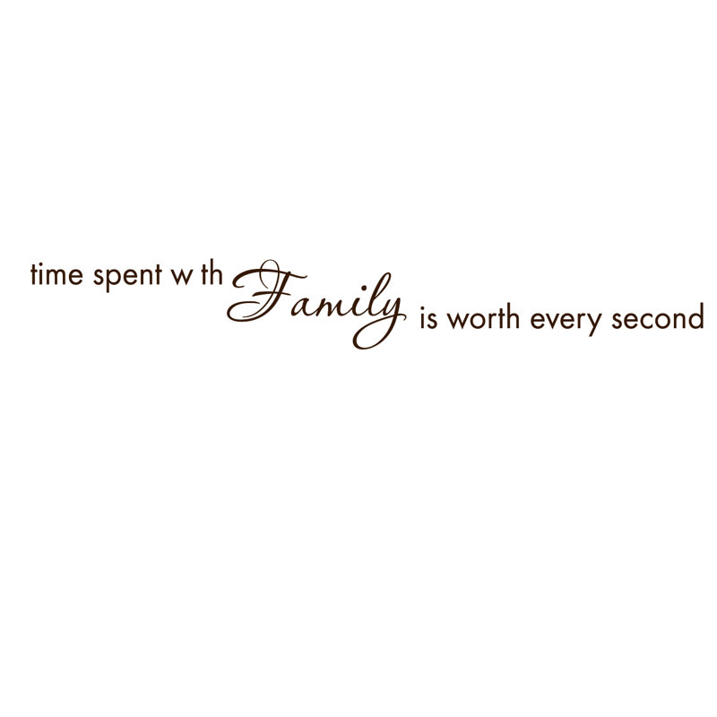 Adhésif décoratif «Time Spent with Family is Worth Every Second», Chocolat