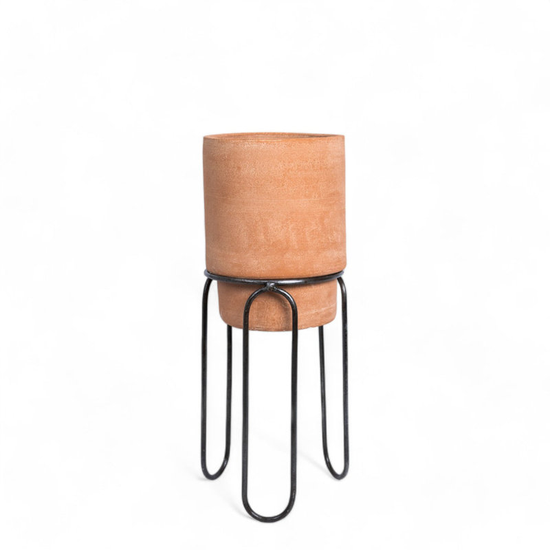 Jaro Short Terracotta Planter, 16" H x 6" W x 5" D