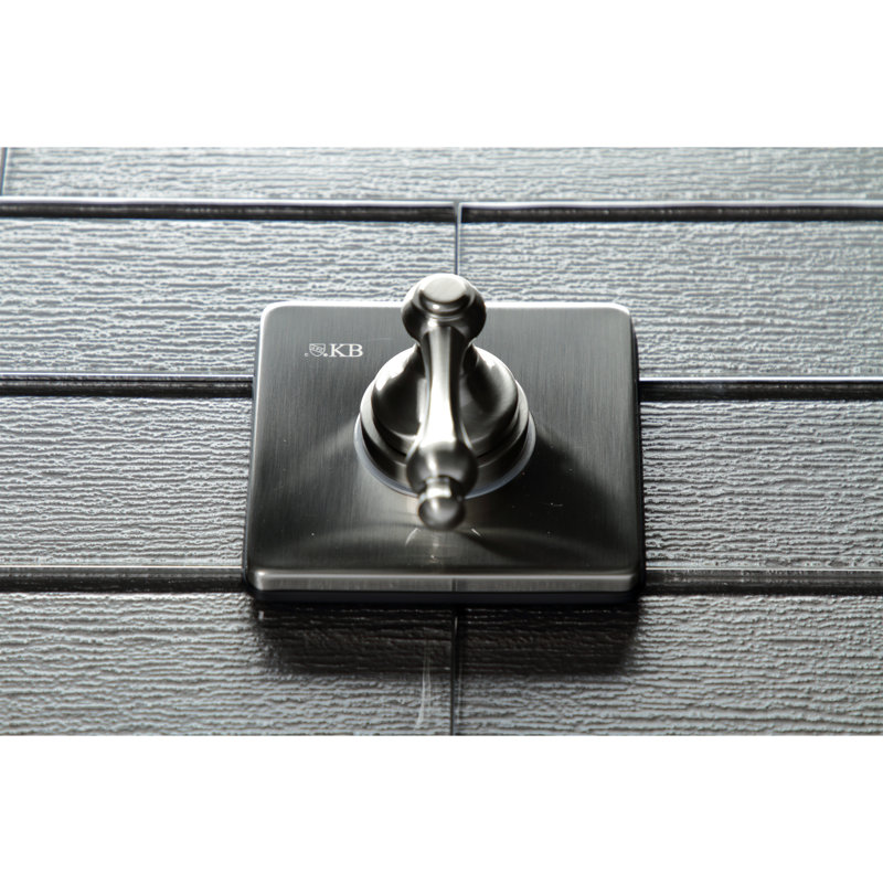 Kingston Brass Single-Handle Wall Mount Three-Way Diverter Valve with Trim Kit, Brushed Nickel