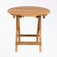 wooden patio table with sturdy legs