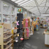 15.75" x 66" Rotating Display Metal Pegboard Magnet Floor Display Great for Magnets Souvenirs