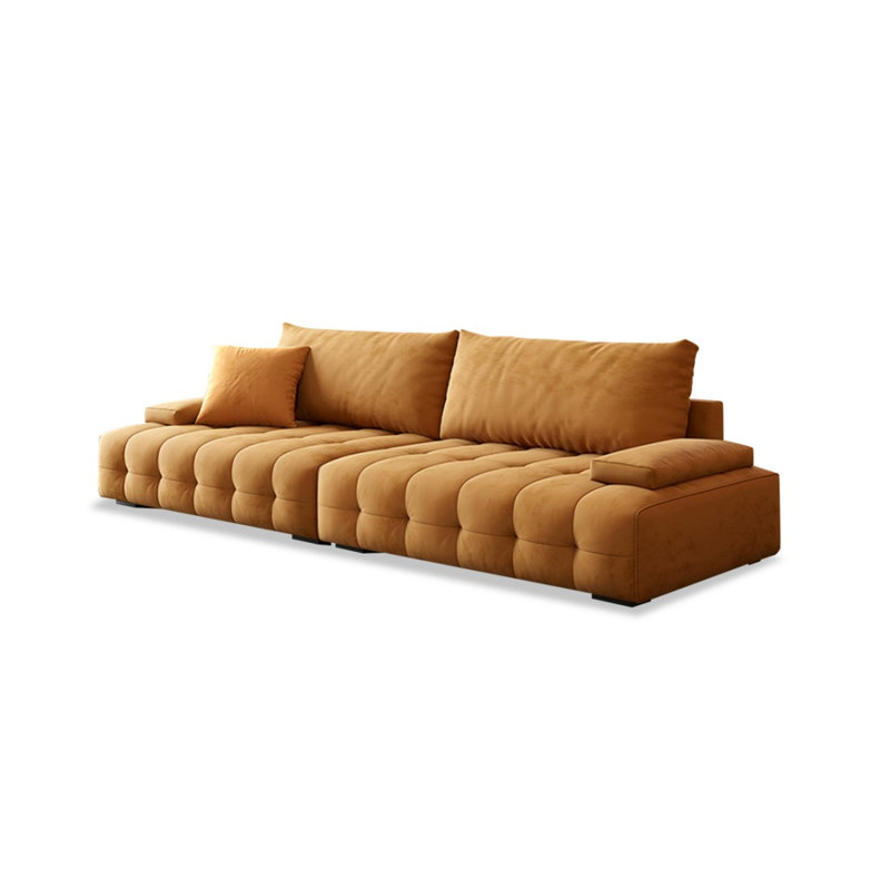 Causeuse-coussin modulaire 100% polyester Caramel, Caramel