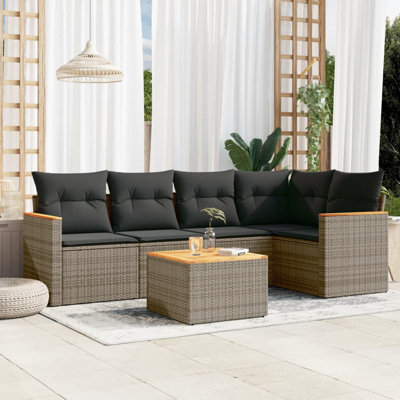  Ensemble de canapé de jardin gris