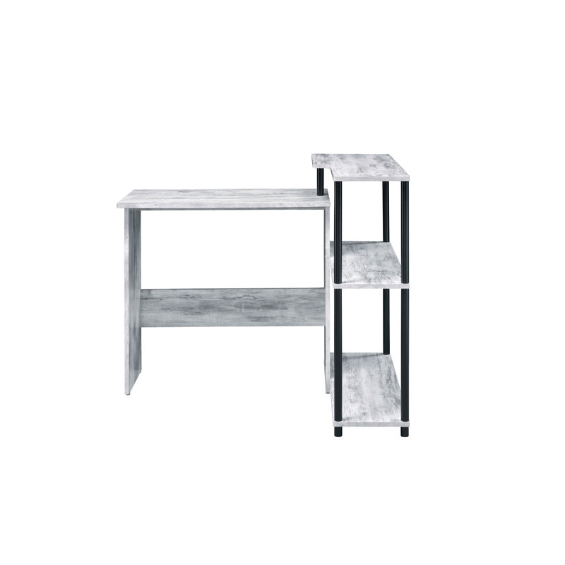 Levi Antique White & Black Finish Writing Desk (Not Including Office Chair), White