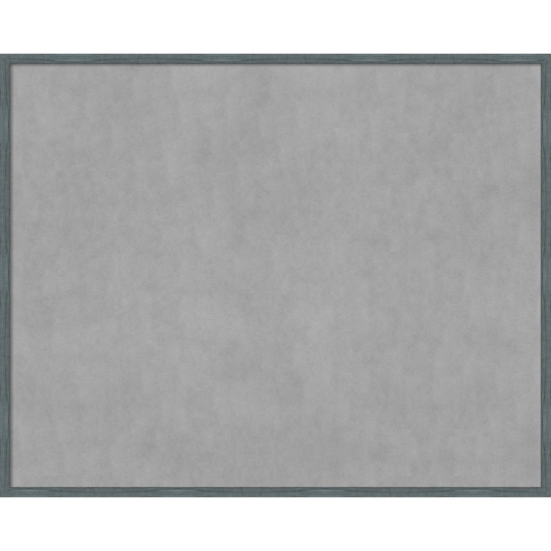 Tableau magnétique encadré étroit bleu-gris rustique, H 33 po x l 41 po