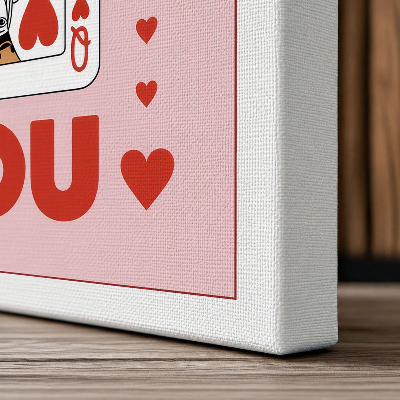 Lucky You Retro - Wrapped Canvas, 18x12 - 45.7 x 30.5 cm, White Border