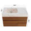 Meuble-lavabo flottant moderne de 36 po avec plateau en pierre frittée et lavabo en céramique