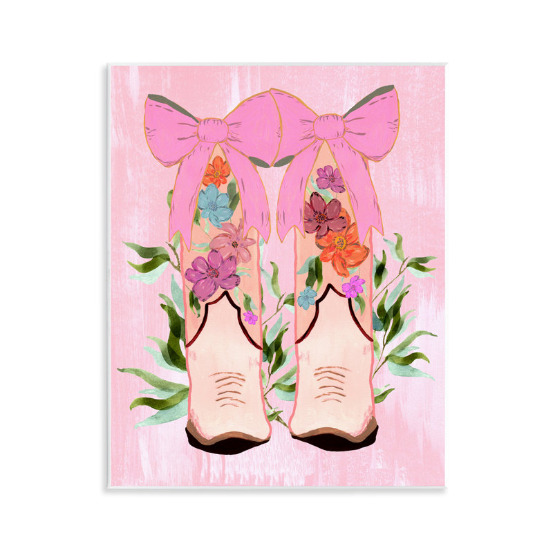 Plaque murale bottes et boucles Cowgirl, design par Kara Keller Designs